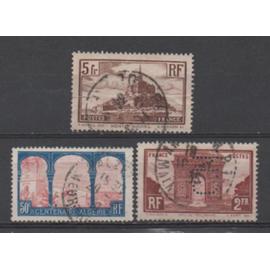 FRANCE 1929 à 1930: Lot de3 timbres N° 258, 260 et 263.