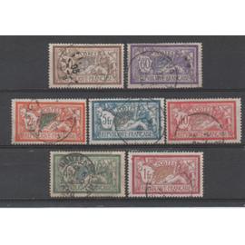 FRANCE 1900: Lot de 7 timbres du type Merson,N° 119;120,121,123,143,144,145.