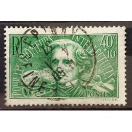 Chômeurs Intellectuels Berlioz 40c+10c Vert (Très Joli N° 331) Obl - Cote 4,00&euro; - France Année 1936 - N19249