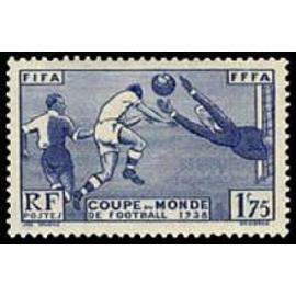 Sport : 3ème coupe mondiale de football à Paris année 1938 n° 396 yvert et tellier luxe