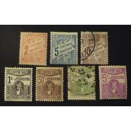 Tunisie timbres taxe (neuf et obl) lot de 7 timbres de 1901-1923 cote 4.50 