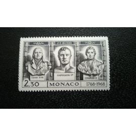 TIMBRE MONACO (YT 768 ) 1968 Louis XVIII, Napoléon Ier, Charles X