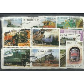 Lot Timbres Thematique " Trains