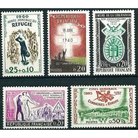 France 1960, beaux timbres yvert 1244 état des communes d