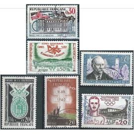 france 1960, beaux timbres yvert 1243 les communes 1244 musée d