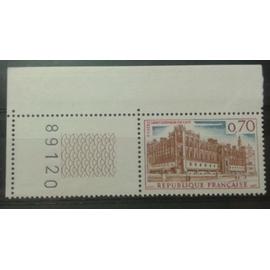 Timbre France 1967 Yvert et Tellier n°1501 Saint-germain-en-laye Coin de Feuille Numéroté 89120 Neuf**