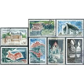 france 1963, belle série touristique complète, timbres yvert 1390 Amboise 1391 côte d