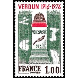 Verdun, la voie sacrée année 1976 n° 1883 yvert et tellier luxe