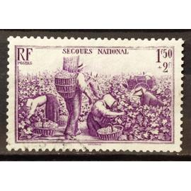 Secours National Vendanges 1f50+2f Violet (Très Joli N° 468) Obl - France Année 1940 - N19485