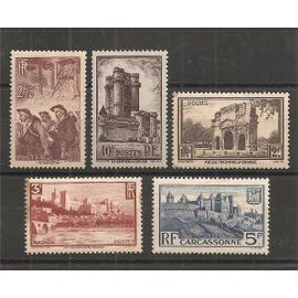 389 à 392 (1938) Série de timbres neufs en second choix N* (cote 23e) (1690)