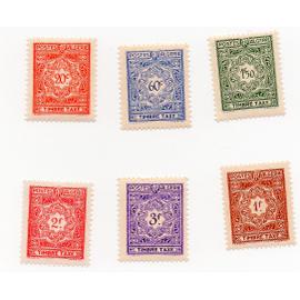Algérie- Lot de 6 timbres TAXE neufs- N°T35/40