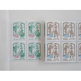PHILEX 2018 PARIS. 2 blocs de 4 timbres surchargés "Marianne De Ciappa" 2013 - 2018