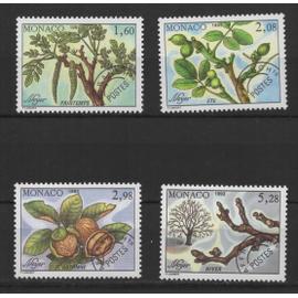 Monaco, timbres-poste préoblitérés Y & T n° 110 à 113 les quatre saisons du noyer, 1992