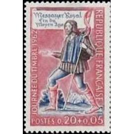 Journée du timbre : messager royal année 1962 n° 1332 yvert et tellier luxe