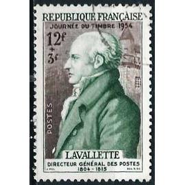 france 1954, bel exemplaire yvert 969, journée du timbre, la valette, directeur général des postes.