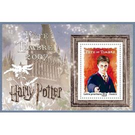 france 2007, très beau bloc feuillet neuf** luxe yvert 106, fête du timbre, timbre 4024, harry potter, interprété par Daniel Radcliffe.