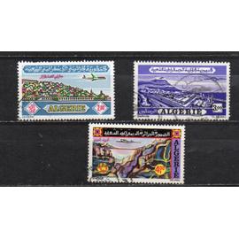 Algérie- Série de 3 timbres oblitérés- Poste aérienne