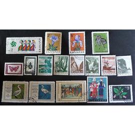 bulgarie oblitéré y et t n° 1578 et + lot de 17 timbres de 1968