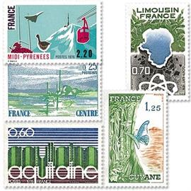 Régions : Centre, Aquitaine, Limousin, Guyane, Midi Pyrénées série complète année 1976 n° 1863 1864 1865 1866 yvert et tellier luxe