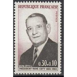 Timbres France 1964 Neuf ** YT N° 1412 Président René COTY