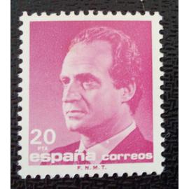 timbre ESPAGNE YT 2496 Roi Juan Carlos I 1987 ( 10612 )