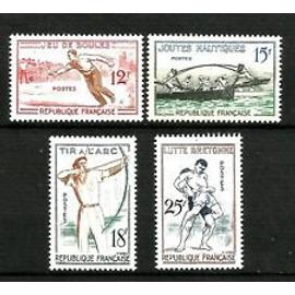 Timbres France 1958 4 timbres Neufs ** YT N° 1161-1162-1163-1164