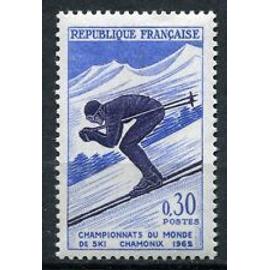 Timbres France 1962 Neuf ** YT N° 1326 Championnats du Monde de Ski à CHAMONIX