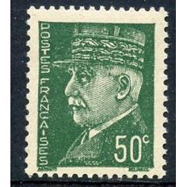 Timbres France 1941 Neuf ** YT N° 508 Maréchal PETAIN 50 c.