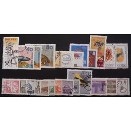 pologne oblitéré y et t n° 1504 et plus lot de 25 timbres de 1966