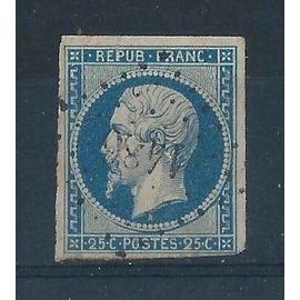 FRANCE - Timbre Classique Oblitéré Napoléon N°10 ¿ 25c Bleu - Cote 40 euros