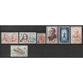 france, 1959, timbres commémoratifs (hommage aux pilotes d