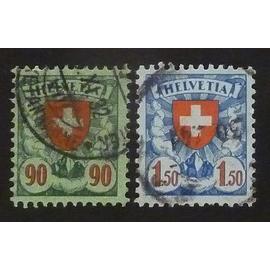 Suisse oblitéré y et t n° 208 210 lot de 2 timbres de 1924-27