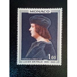 timbre MONACO YT 735 Lucien Grimaldi (1481-1523), par A. di Predis (1455-1510) 1967 ( 71012 )