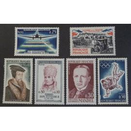 France neuf y et t N° 1418 1420 1421 1423 1428 1429 lot de 6 timbres de 1964 cote 2.40