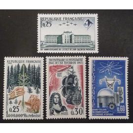 France neuf y et t N° 1460 à 1463 lot de 4 timbres de 1965 cote 1.75