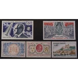 France neuf y et t N° 1526 1529 1563 1567 1572 lot de 5 timbres de 1967-68 cote 3.05