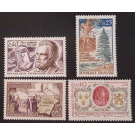France neuf y et t N° 1560 à 1563 lot de 4 timbres de 1968 cote 1.95