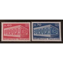France neuf y et t N° 1598 1599 lot de 2 timbres de 1969 cote 1.25