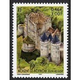 Timbre Chateau Nogent le Rotrou Eure et Loir n°3386 Y&T année 2001