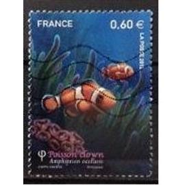 Timbre Oblitéré série nature (26) faune marine poisson clown année 2012 n°4646 Yvert et Tellier luxe