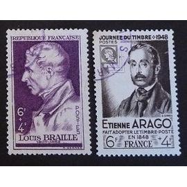 france oblitéré y et t N° 793 794 lot de 2 timbres de 1948 cote 1.30