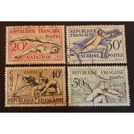 France oblitéré Y et T N° 960 962 963 964 lot de 4 timbres de 1953 cote 1.80