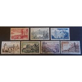 France oblitéré Y et T N° 1036 à 1042 lot de 7 timbres de 1955 (série complète) cote 2.10
