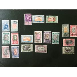 Timbres Ethiopie 19 timbres de 1909 à 1927 dont Yvert 140, 141 et 101 + Yvert 89, 108, 118, 119, 120, 121, 123, 124, 132, 133, 137, 138, 139, 142, 143 et 145a