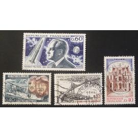 France oblitéré Y et T N° 1523 à 1529 lot de 7 timbres de 1967 cote 4.00
