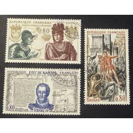 France oblitéré Y et T N° 1616 à 1620 lot de 5 timbres de 1969 cote 2.80