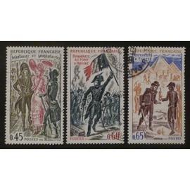 France oblitéré Y et T N° 1729 1730 1731 1735 1736 lot de 5 timbres de 1972 cote 3.55