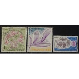 France oblitéré Y et T N° 1930 à 1932 lot de 3 timbres de 1977 cote 1.95