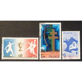 France oblitéré Y et T N° 1940 à 1942 lot de 3 timbres de 1977 cote 1.95