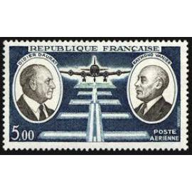 france 1971, très bel exemplaire yv. pa 46, Didier Daurat (1891-1969) et Raymond Vanier pionnier de la poste aérienne